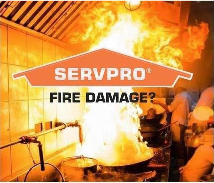 Fire with SERVPRO logo in front of it