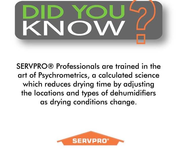 Did you know SERVPRO professionals are trained in psychrometrics?